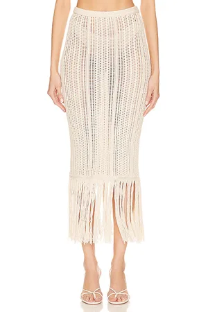 Tularosa Isola Fringe Knit Skirt in