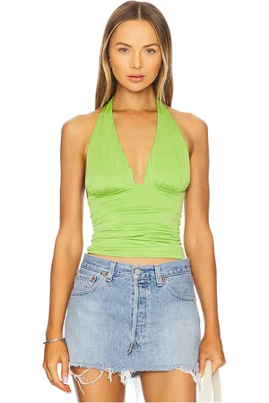 GOOD AMERICAN Slinky Jersey Halter Top in