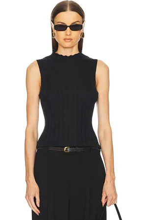 Guest In Residence Rib Mockneck Shell in
