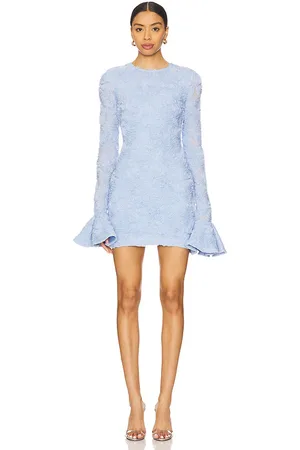 ROTATE Flower Mesh Mini Dress in