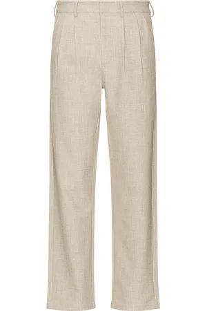 Bound Tapered Double Pleat Trouser in