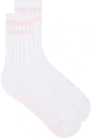 WellBeing + BeingWell Striped Tube Grip Sock in