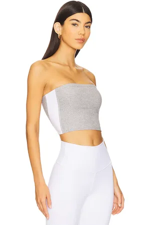 Beyond Yoga Space Dye Strapless Stripe Top in