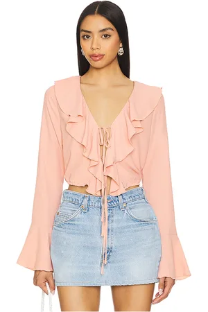 MORE TO COME Denise Ruffle Tie Top in
