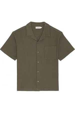 Frame Jacquard Relaxed Camp Collared Shirt in