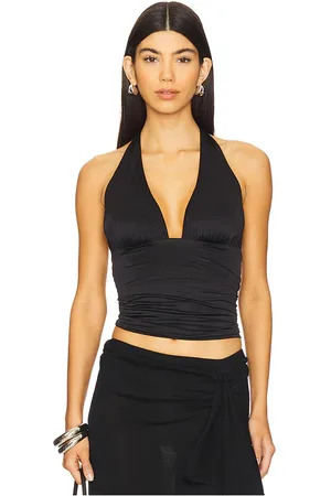 GOOD AMERICAN Slinky Jersey Halter Top in