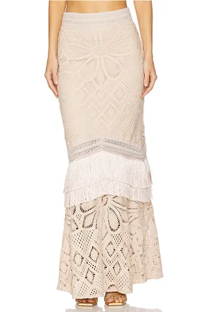 PATBO X Camila Coelho Flower Crochet Skirt in