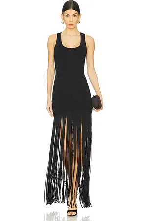 DAVID KOMA Fringe Skirt Dress in