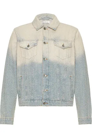 FLÂNEUR Faded Tweed Denim Jacket in