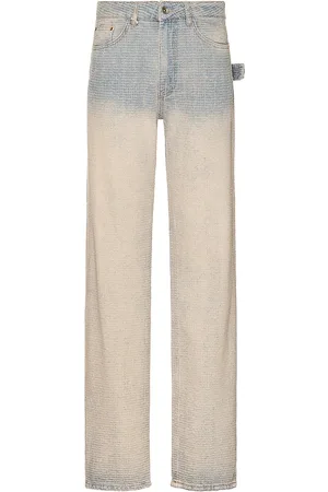 FLÂNEUR Faded Tweed Denim Jeans in