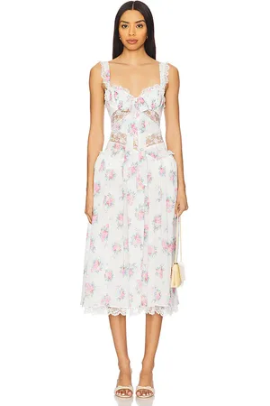 For Love & Lemons Doily Bouquet Midi Dress in