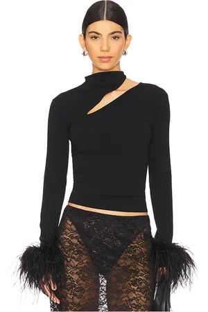 LAPOINTE Asymmetric Top With Feathers in