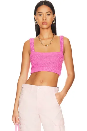 MAJORELLE Tamal Textured Knit Cropped Top in