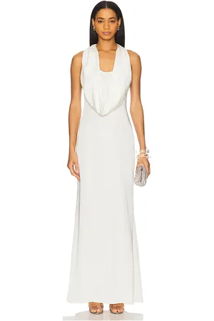 LAPOINTE Lightweight Satin Cowl Neck Gown in