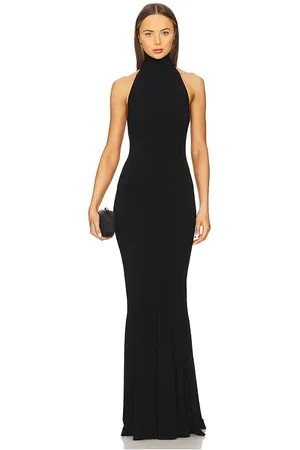 Norma Kamali Halter Fishtail Gown in