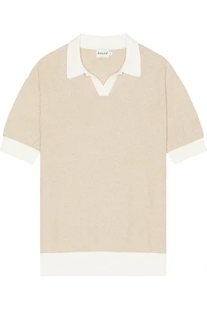 Bound Texture Knit Polo in