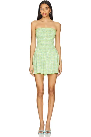 APRÈS Strapless Ruched Mini Dress in