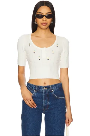 JoosTricot Pointelle Crop Top in