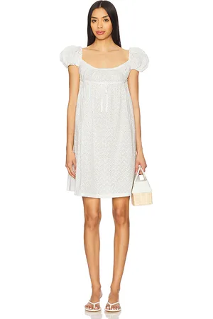 yuhan wang Puff Sleeve Embroidered Dress in