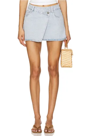 BLANK NYC Denim Wrap Skirt in