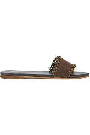 KAANAS Cala Asymmetric Linen Slide in
