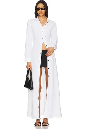 3x1 Marina Slim Long Dress in White in
