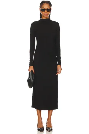 Vince Turtle Neck Rouched Dress in