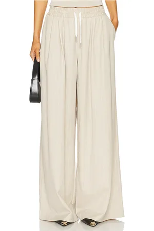 St Agni Pinstripe Wool Drawstring Pants in