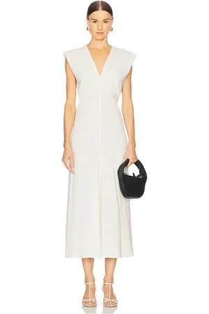St Agni Plunge Drape Dress in