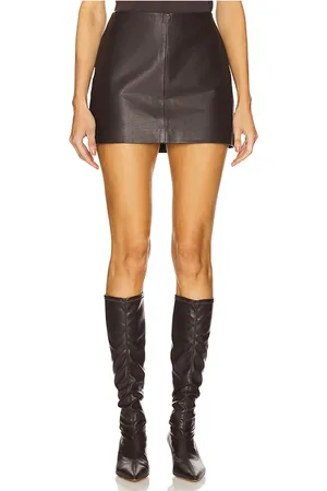 St Agni Leather Mini Skirt in