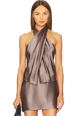 The Sei Cross Wrap Halter Top in