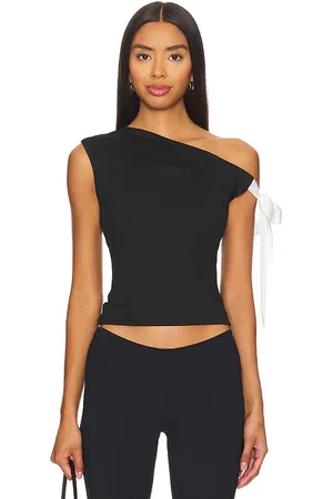 MORE TO COME Raquel Tie Sleeve Top in