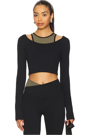 P.E Nation Sutton Long Sleeve Cropped Top in