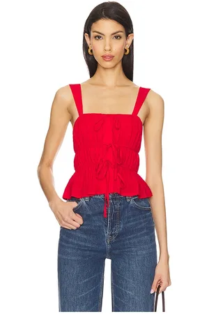 MORE TO COME Betsey Tie Front Top in