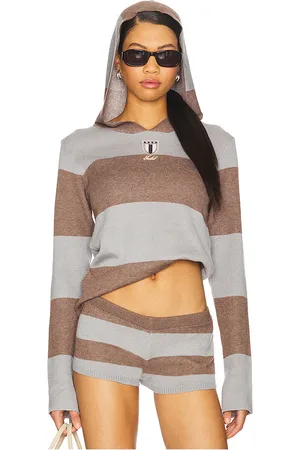 Jaded London Stripe Knitted Rugby Top With Hood in