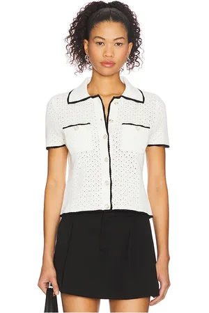 MAJORELLE Lin Pointelle Top in