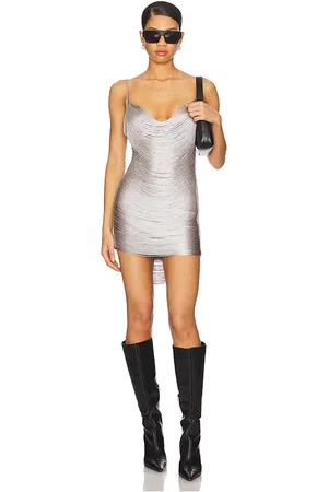 Jaded London Grey Marl Fringe Dress in