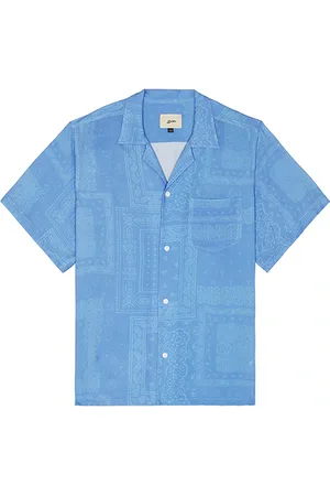 Bather Cornflower Tonal Bandana Camp Shirt in