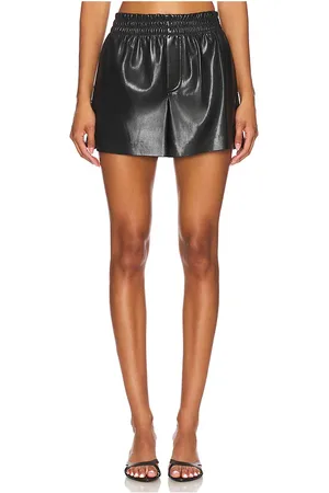ALICE+OLIVIA Richie Vegan Leather Boxer Short in