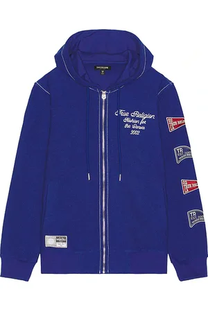 True Religion Reverse Terry Zip Up Hoodie in