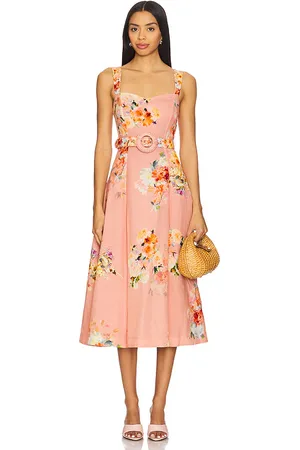 HEMANT AND NANDITA Midi Dress With Buckle Belt in