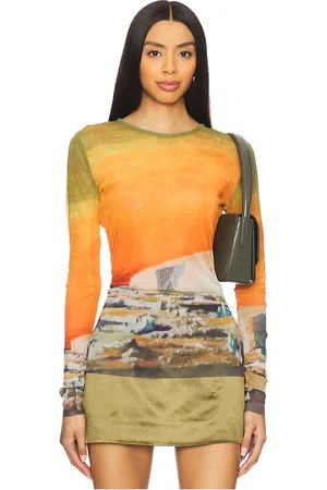 MONSE Printed Mesh Top in