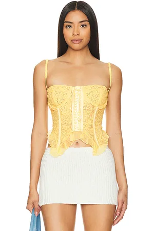 DANIELLE GUIZIO Lace Flutter Corset in