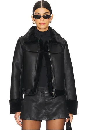 superdown Sasha Faux Leather Jacket in