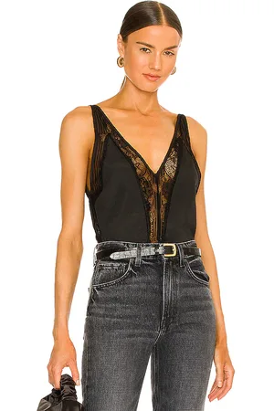 superdown Sharone Lace Satin Bodysuit in