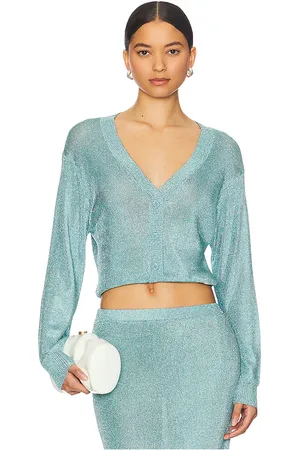 SER.O.YA Moni Metallic Cardigan Top in