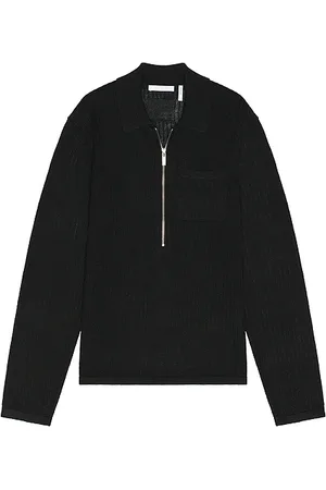 Helmut Lang Long Sleeve Zip Polo in