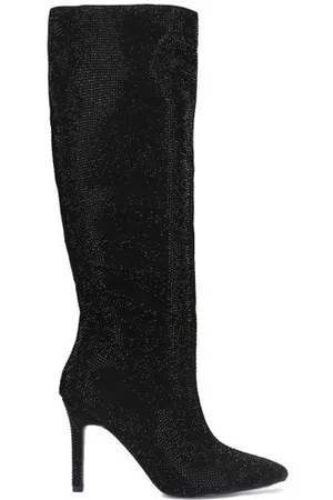 Sacha Dames Hoge laarzen - Zwarte hoge strass laarzen