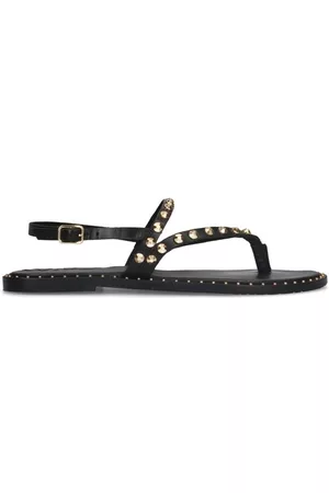Sacha Dames Outdoor Sandalen - Zwarte sandalen met goudkleurige studs