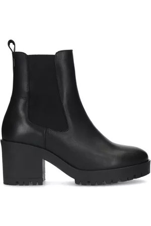 Sacha Dames Enkellaarzen - Zwarte chelsea boots met hak